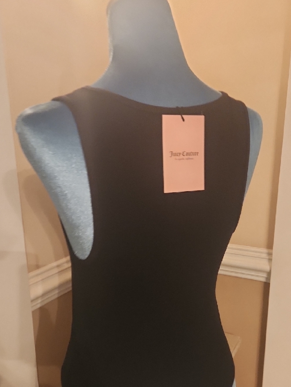 Juicy Couture Black Rhinestone Logo Ribbed Tank Xsmall - Picture 6 of 13